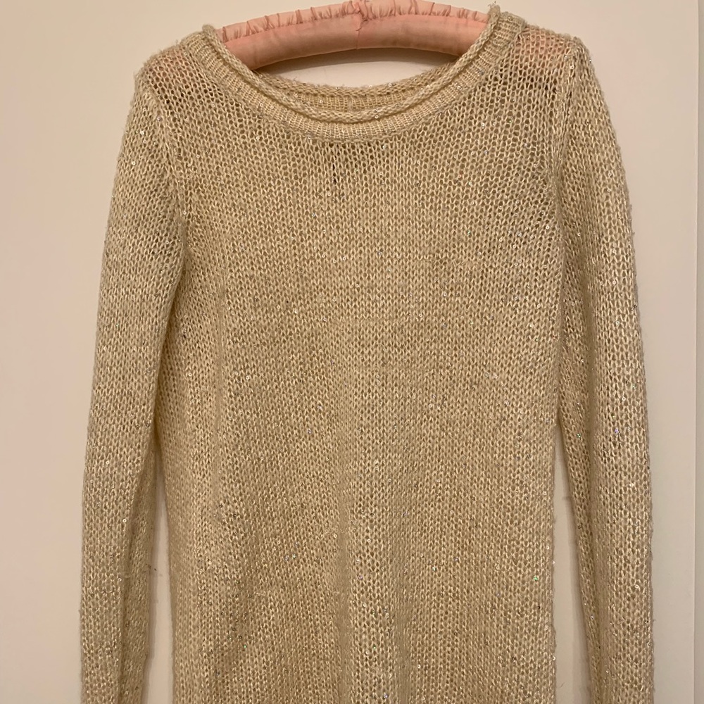 glitter knit sweater